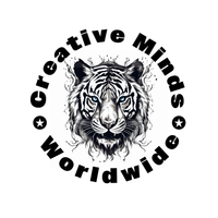 Creative Minds Worldwide with white tiger logo