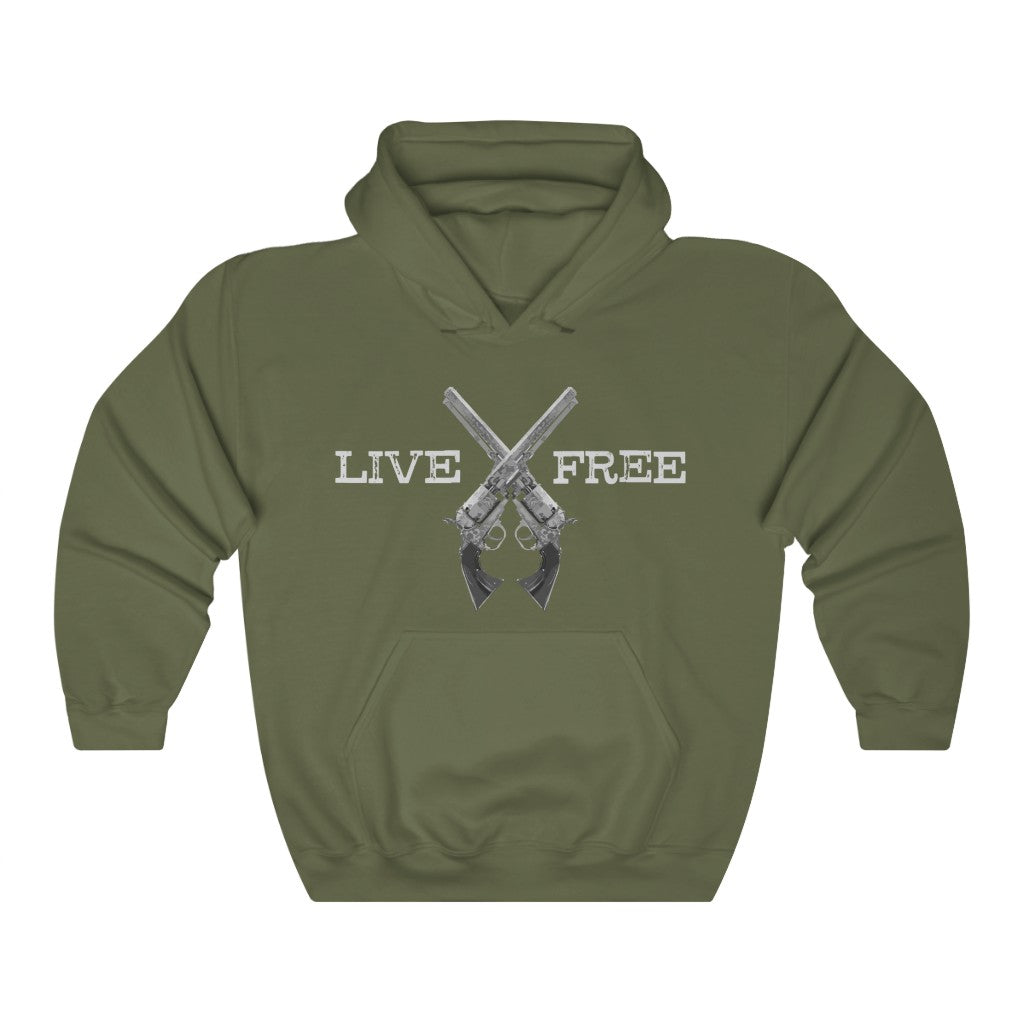 Live Free Revolver Unisex Heavy Blend Hooded Sweatshirt