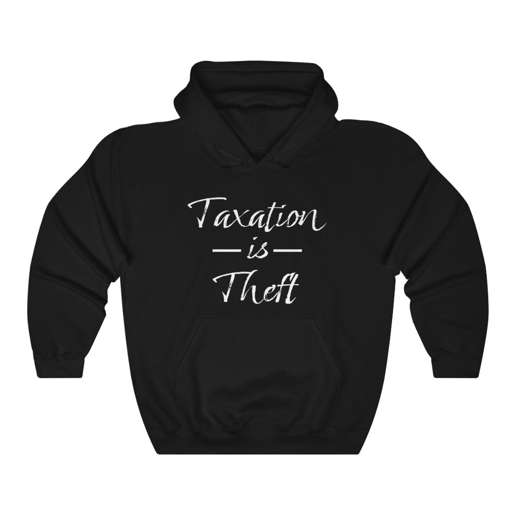 Taxation Is Theft Script Unisex Heavy Blend Hooded Sweatshirt