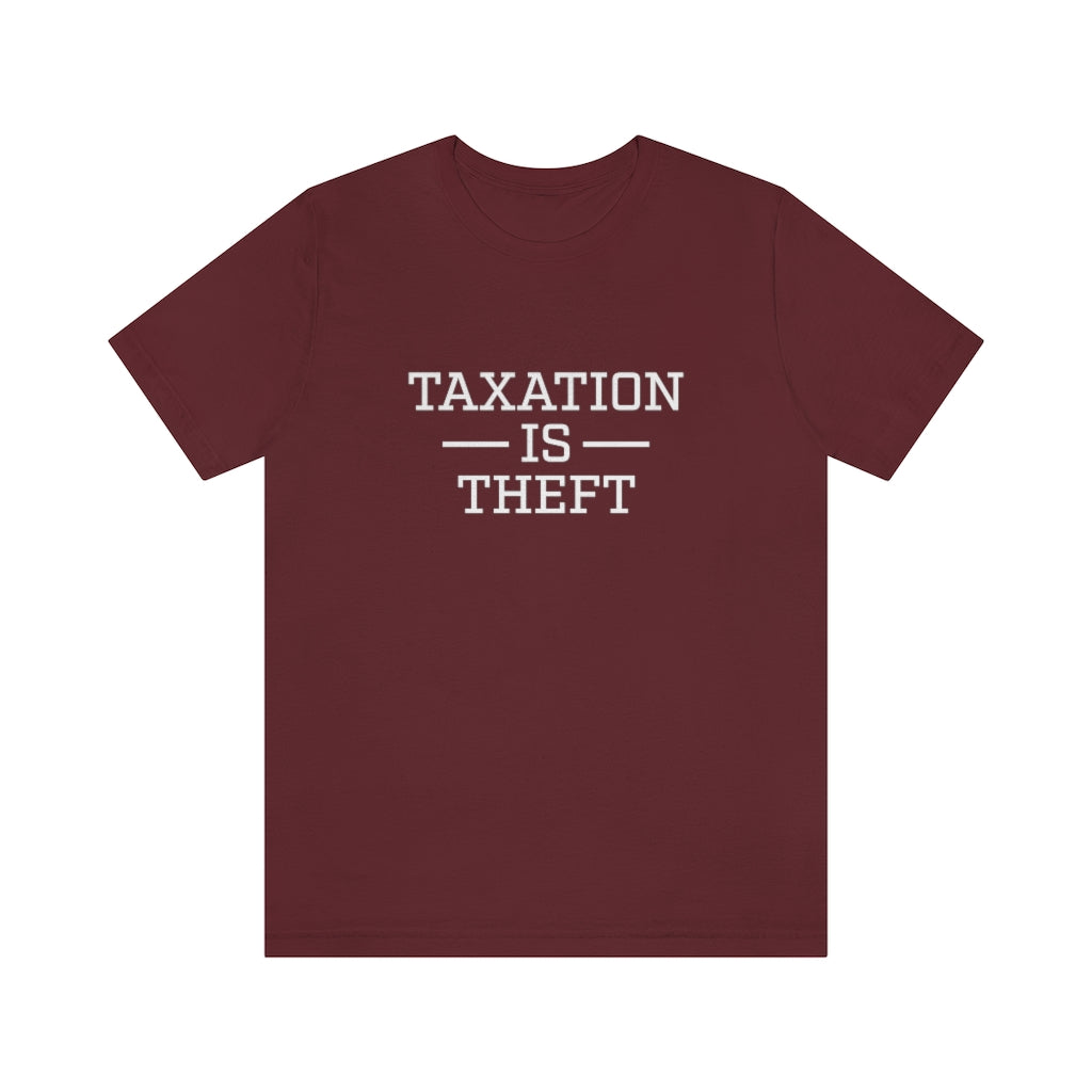 Taxation Is Theft Block Unisex Tee