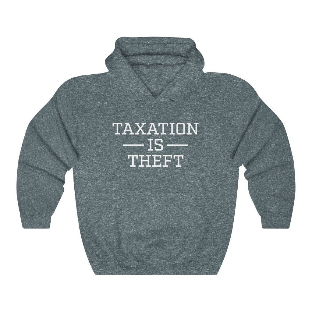 Taxation Is Theft Block Unisex Heavy Blend Hooded Sweatshirt