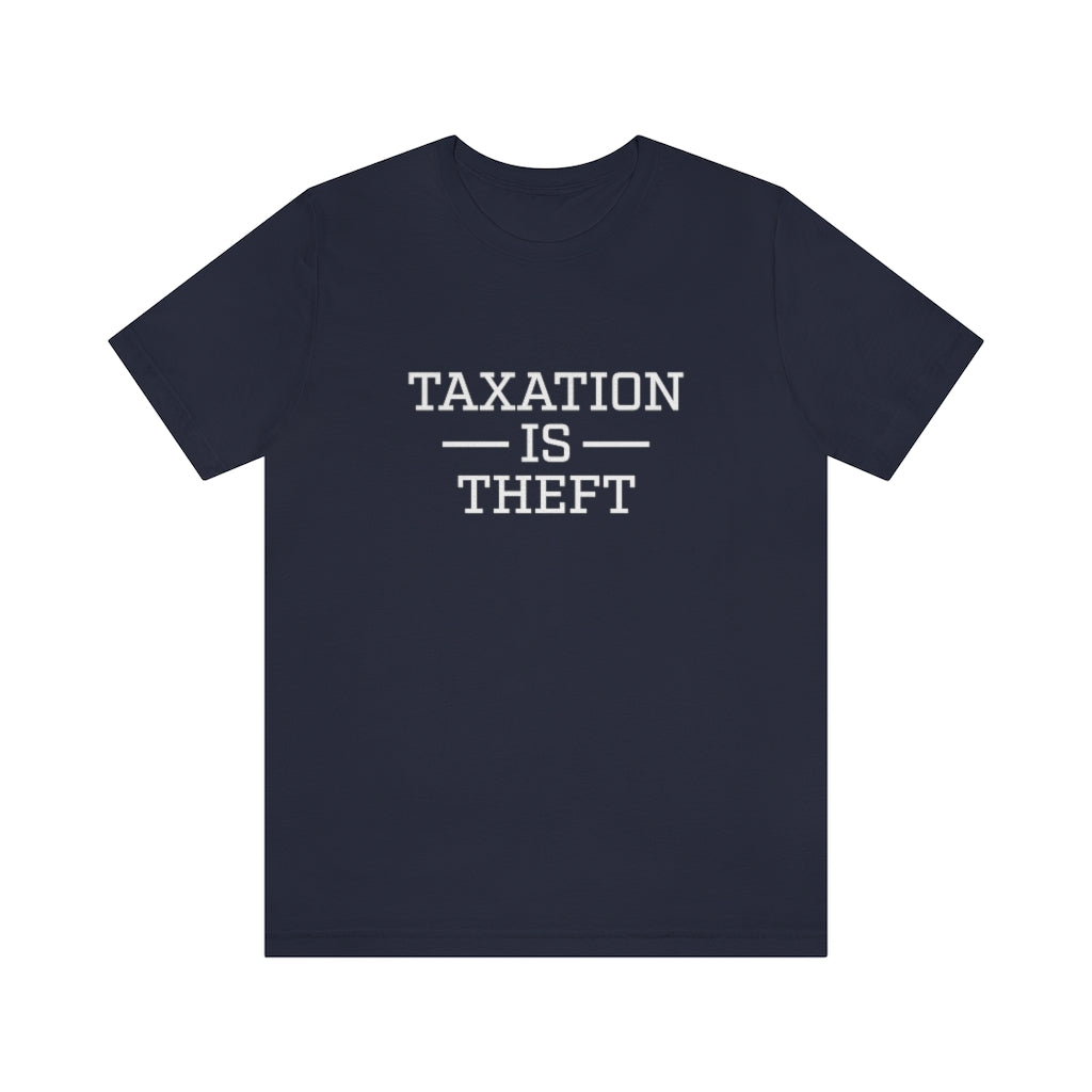 Taxation Is Theft Block Unisex Tee