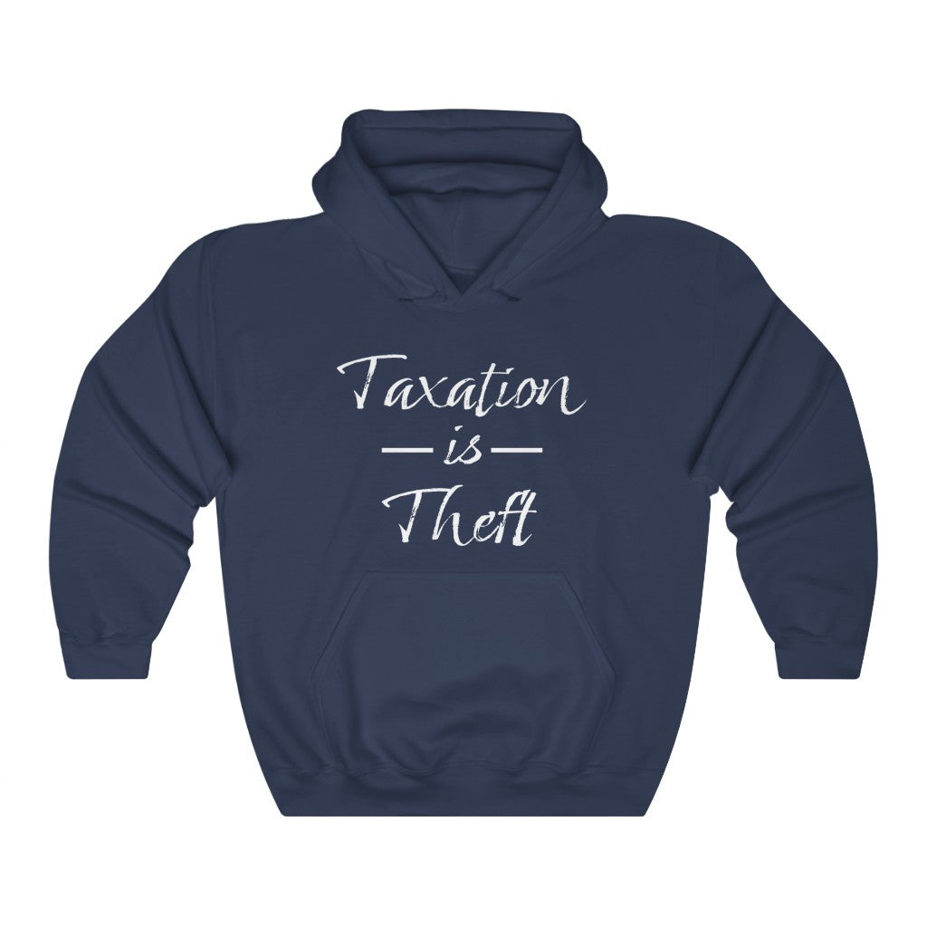 Taxation Is Theft Script Unisex Heavy Blend Hooded Sweatshirt